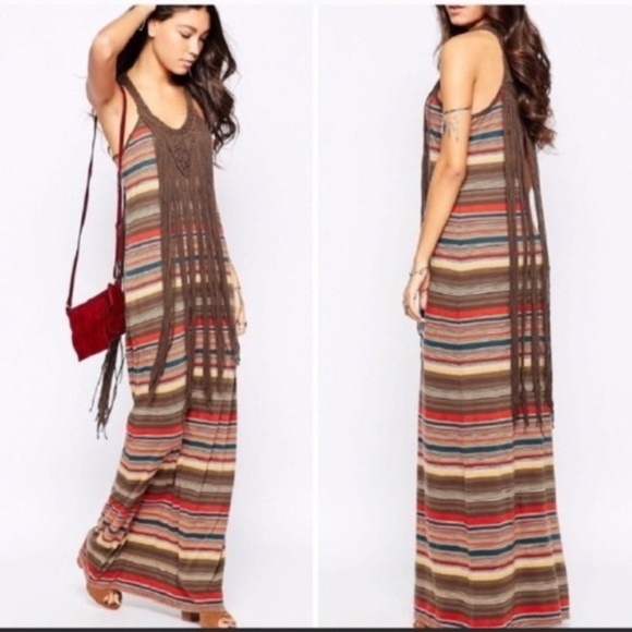 ON THE FRINGE Ralph Lauren Denim & Supply MAXI Dress S - Picture 1 of 7